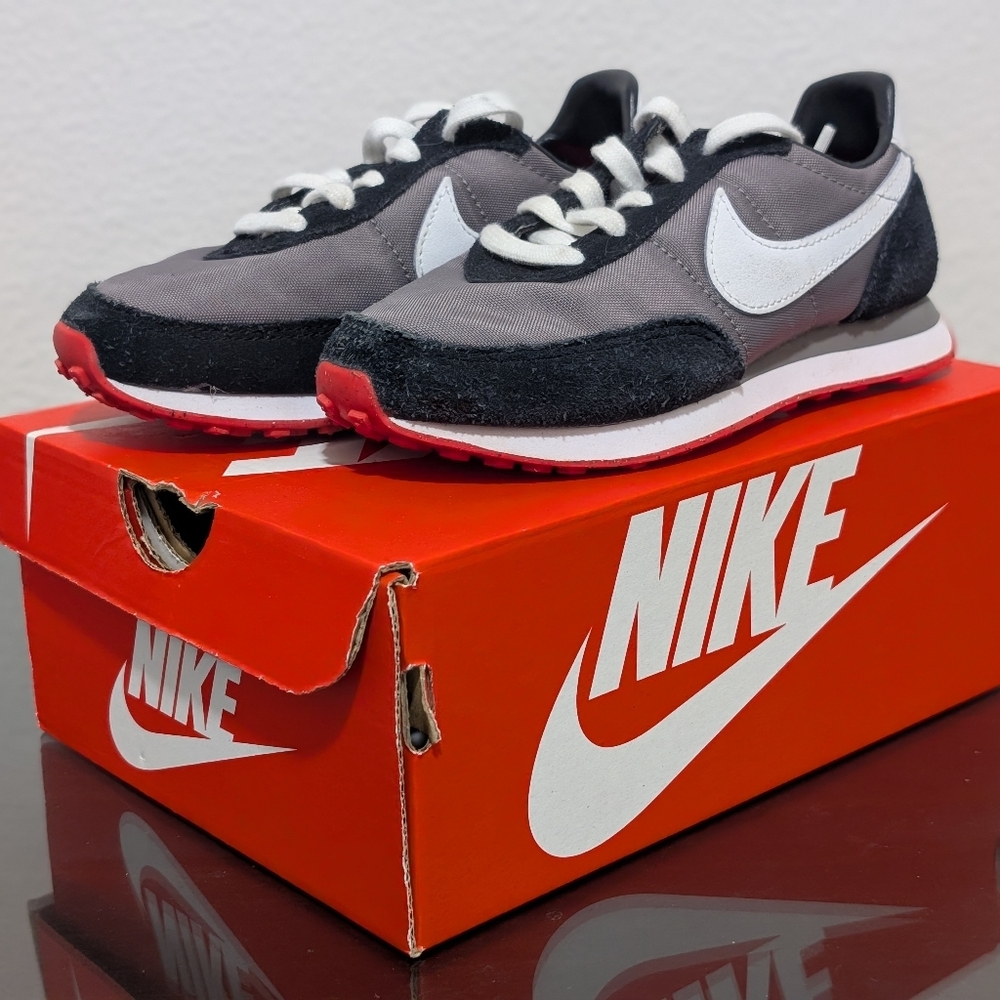 Nike Waffle Trainer 2 (PS) Flat Pewter Black Kid's 11c